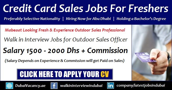 Credit Card Sales Executive Jobs