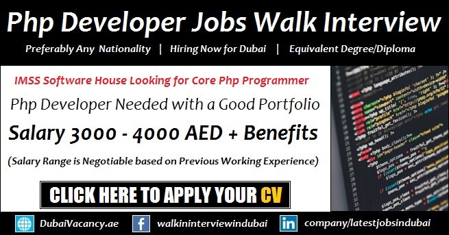 Php Developer Jobs in Dubai Walk in Interview Latest Vacancy