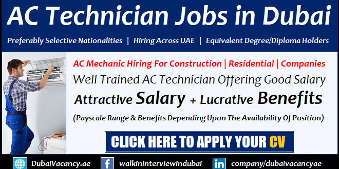 AC Technician Jobs in Dubai