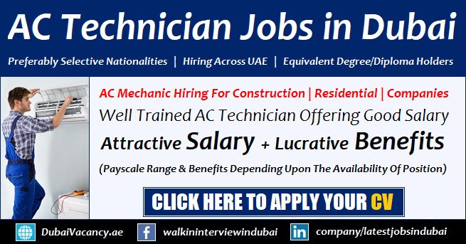 AC Technician Jobs in Dubai