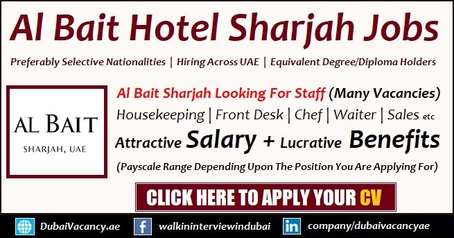 Al Bait Sharjah Hotel Careers
