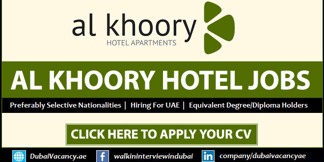 Al Khoory Hotels Careers