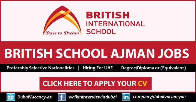 British International School Careers in Ajman