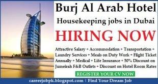 Burj Al Arab Hotel Housekeeping jobs in Dubai