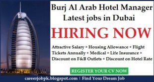 Burj Al Arab Hotel Manager jobs in Dubai