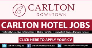 Carlton Downtown Dubai Careers