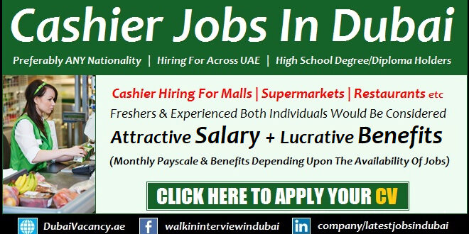 Cashier Jobs in Dubai