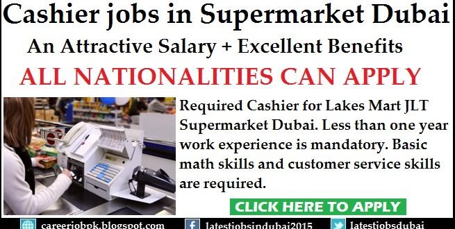 Cashier jobs in Supermarket in Dubai