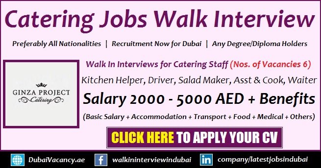 Catering Jobs in Dubai