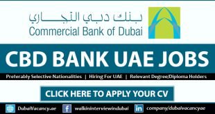 Commercial Bank of Dubai Careers