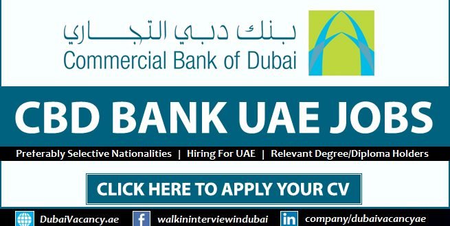 Commercial Bank of Dubai Careers