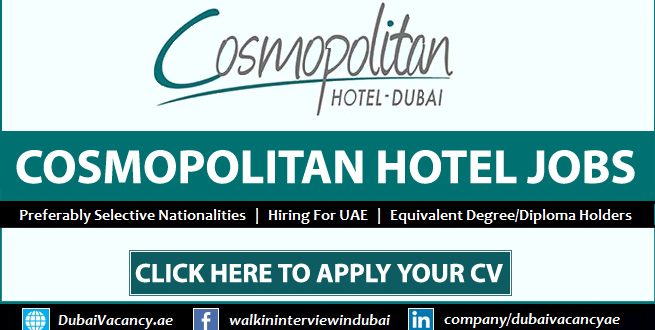 Cosmopolitan Hotel Dubai Careers