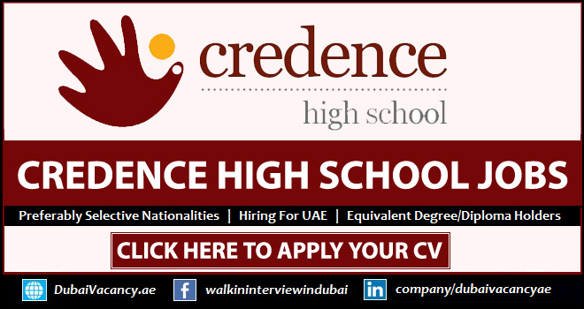 Credence High School Careers Dubai 2024 For Teachers 1 Credence High School Careers