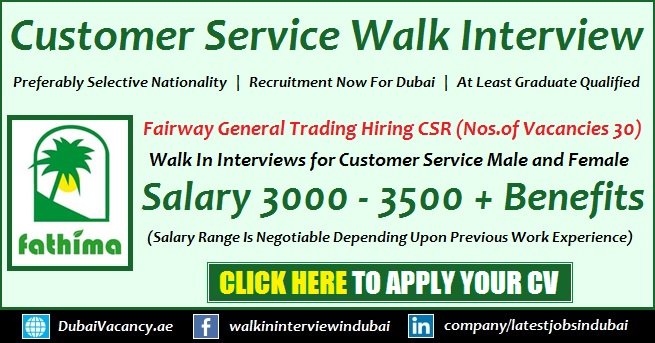 Customer Service Jobs in Dubai 2018 Walk in Interview Male Female 1