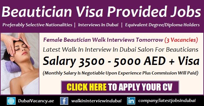 Dubai Beautician Jobs