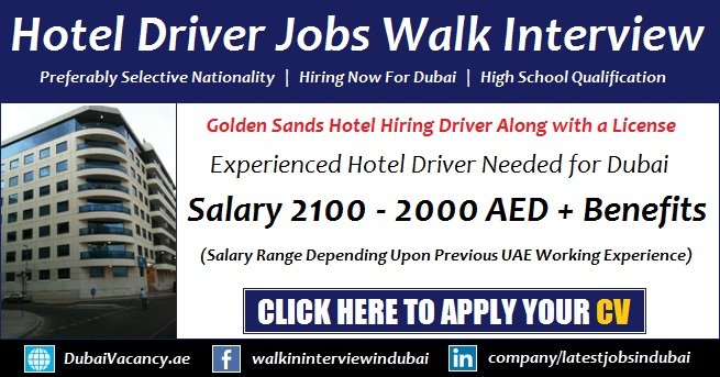 Golden Sands Hotel Apartments Driver Jobs