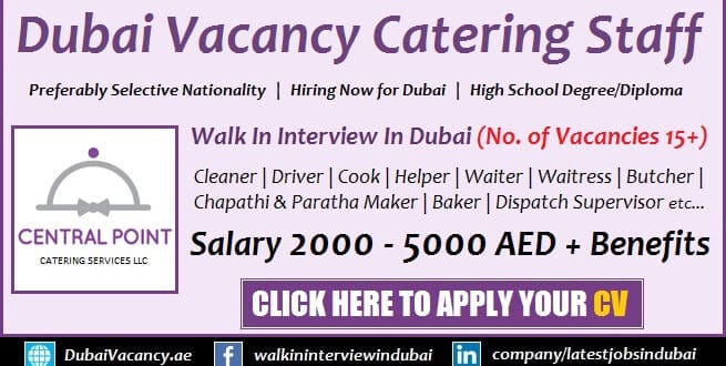 Jobs For Catering Services in Dubai