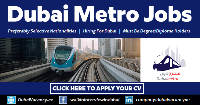 Dubai Metro Careers Government Vacancies