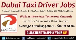 Dubai Taxi Jobs