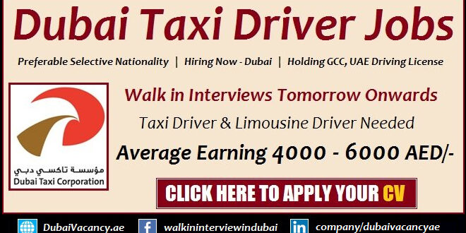 Dubai Taxi Jobs