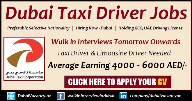 Dubai Taxi Jobs 2026 Walk in Interview in Dubai 1 Dubai Taxi Jobs Walk in Interview