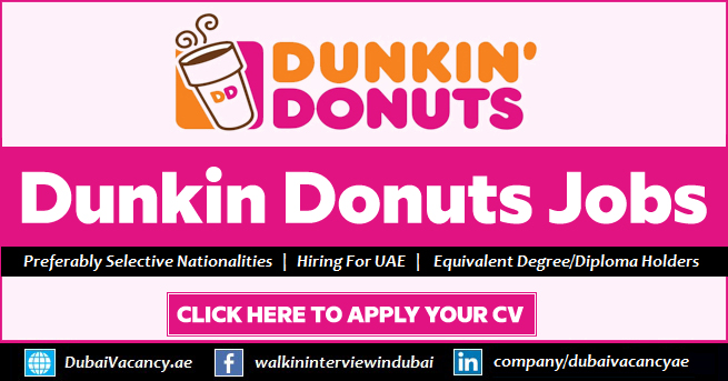 Dunkin Donuts Careers in UAE