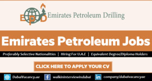 Emirates Petroleum Drilling Jobs
