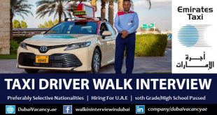 Emirates Taxi Driver Jobs