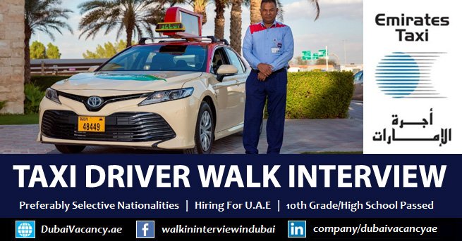 Emirates Taxi Driver Jobs