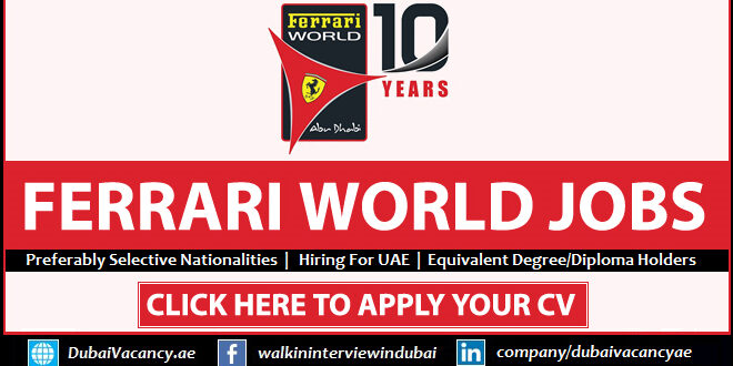 Ferrari World Careers Abu Dhabi
