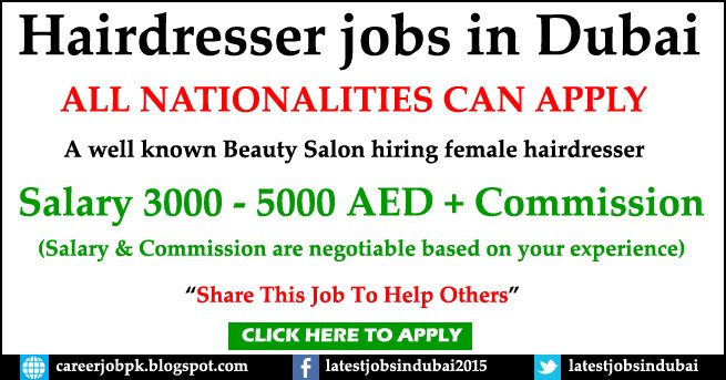 Hairdresser jobs in Beauty Salon Dubai