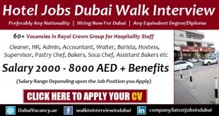 Hotel Jobs in Dubai in Royal Crown Latest Walk in Interview