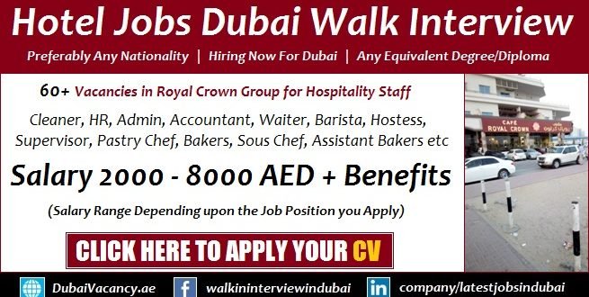 Hotel Jobs in Dubai in Royal Crown Latest Walk in Interview