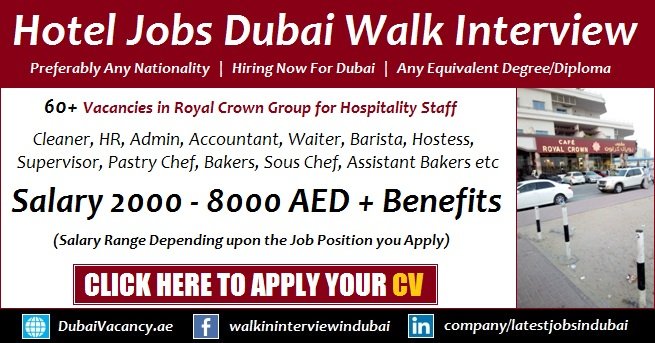 Hotel Jobs in Dubai in Royal Crown Latest Walk in Interview