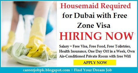 Housemaid jobs in Dubai with Free Zone Visa