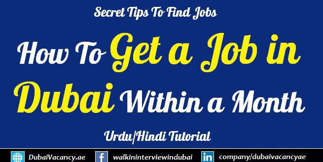 How To Get a Job in Dubai