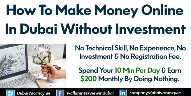How To Make Money Online in Dubai Without Investment