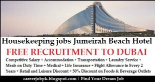 Jumeirah Beach Hotel Housekeeping jobs in Dubai