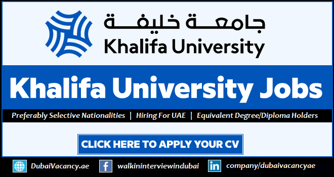 Khalifa University Careers 2026 Multiple Job Opportunities 1 Khalifa University Careers 1