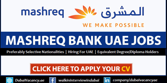 Mashreq Bank Careers