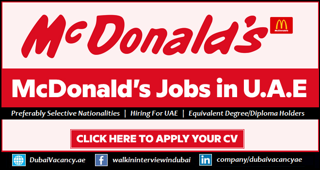 McDonald's UAE Careers 2025 - Apply For McDonald's Jobs 1 McDonalds UAE Careers 1