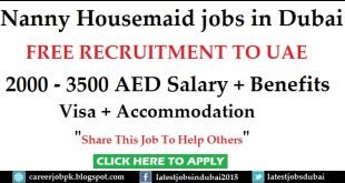 Nanny Housemaid jobs in Dubai