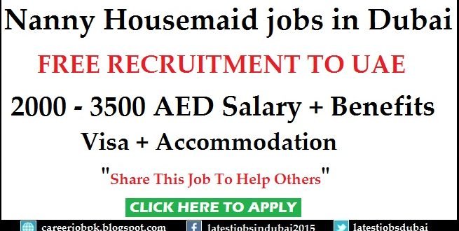 Nanny Housemaid jobs in Dubai