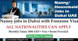 Nanny jobs in Dubai with freezone visa