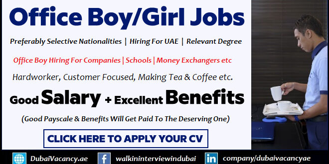 Office Boy Jobs in Dubai
