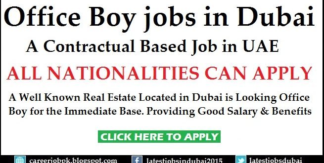 Office Boy jobs in Dubai Free Zone