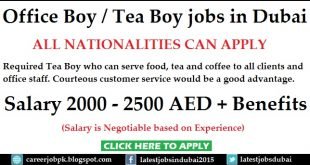 Tea Boy Jobs in Dubai