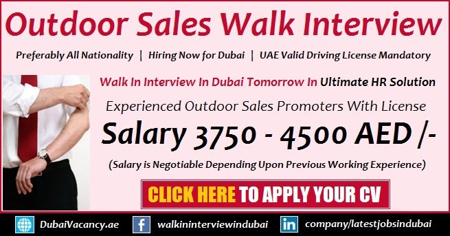 Outdoor Sales and Marketing Jobs in Dubai Walk in Interview 1