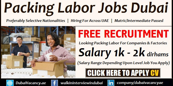 Packing Helper Jobs in Dubai