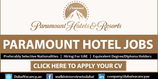 Paramount Hotel Dubai Careers